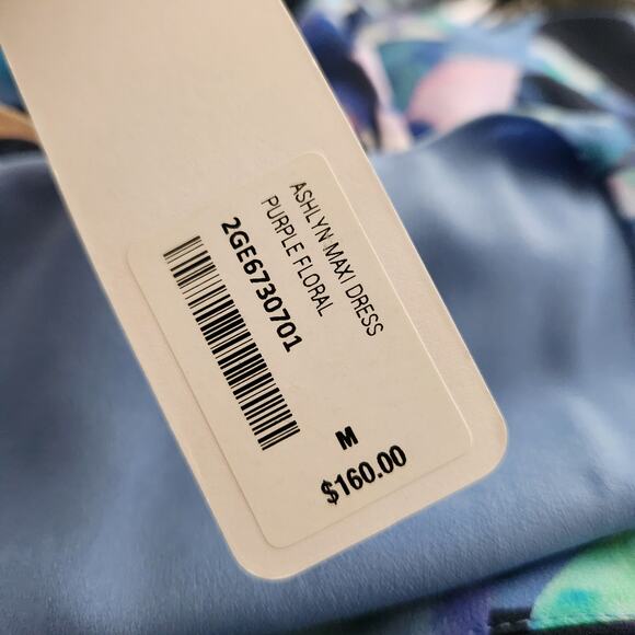 Soft Surroundings NWT Women's Ashlyn Maxi Dress Purple Floral Size Medium - Picture 7 of 9